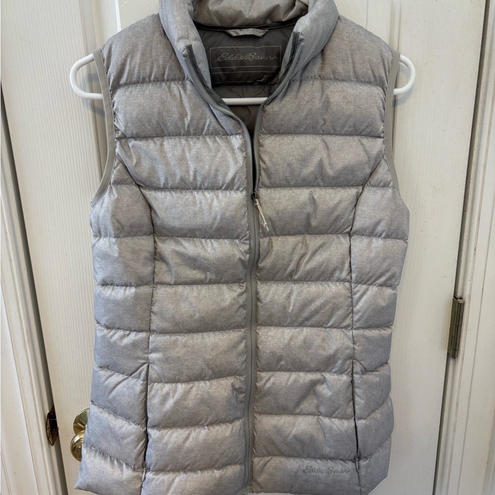 Eddie Bauer Women's Silver Quilted Vest